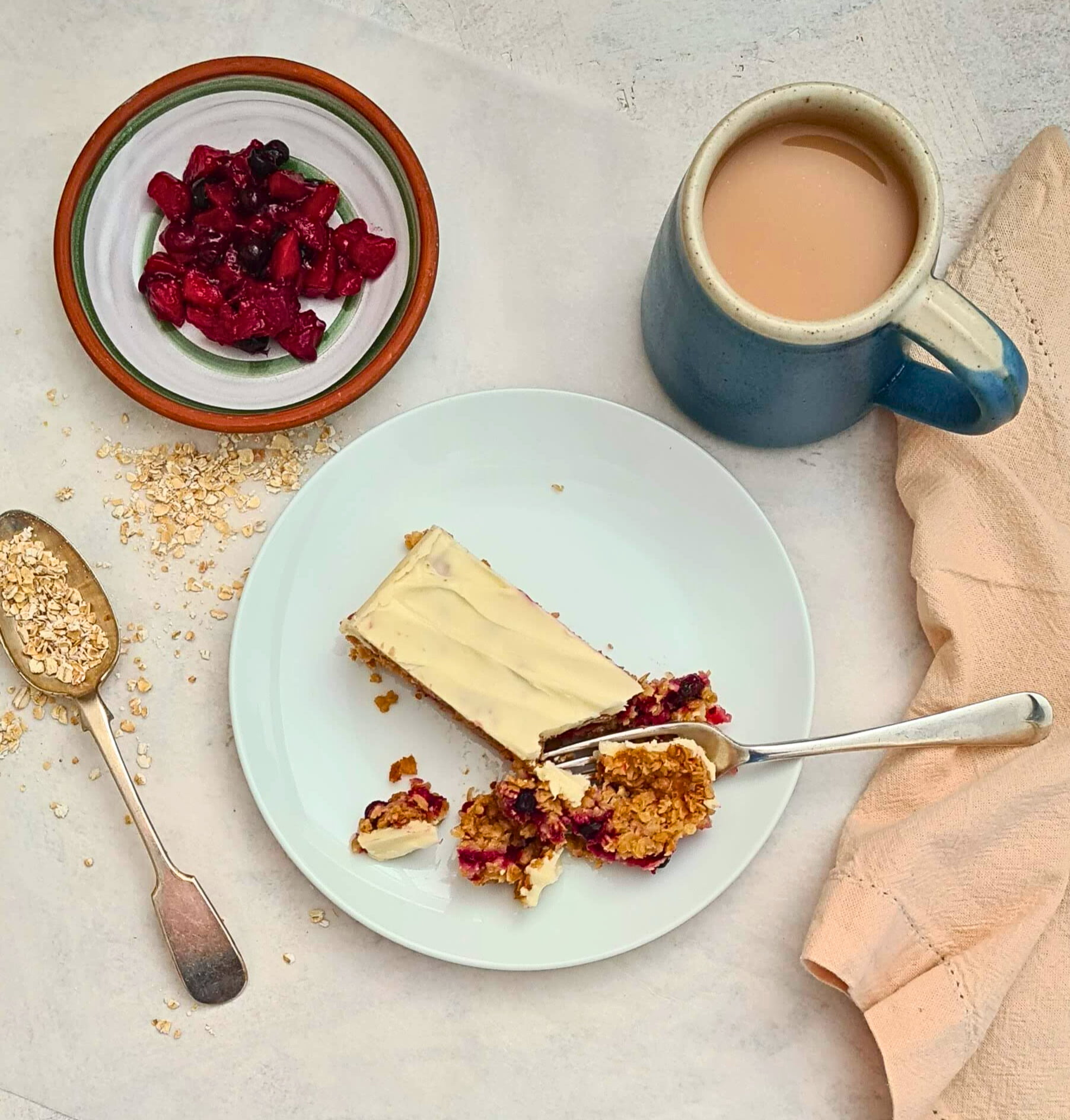 Yoghurt Topped Apple & Blackcurrant Flapjacks - Image 3